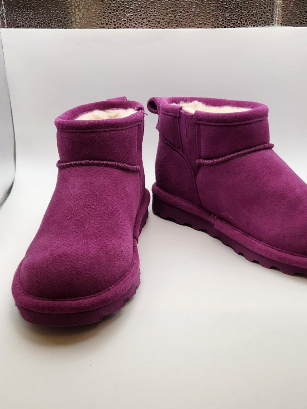 Bearpaw slippers sz 4 sz 34 kids 2.5 magenta VGUC